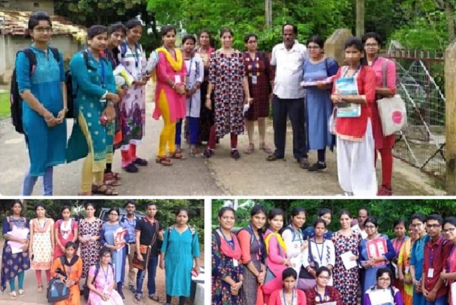 3rd Semester 2019 students at Jhargram doing their field work