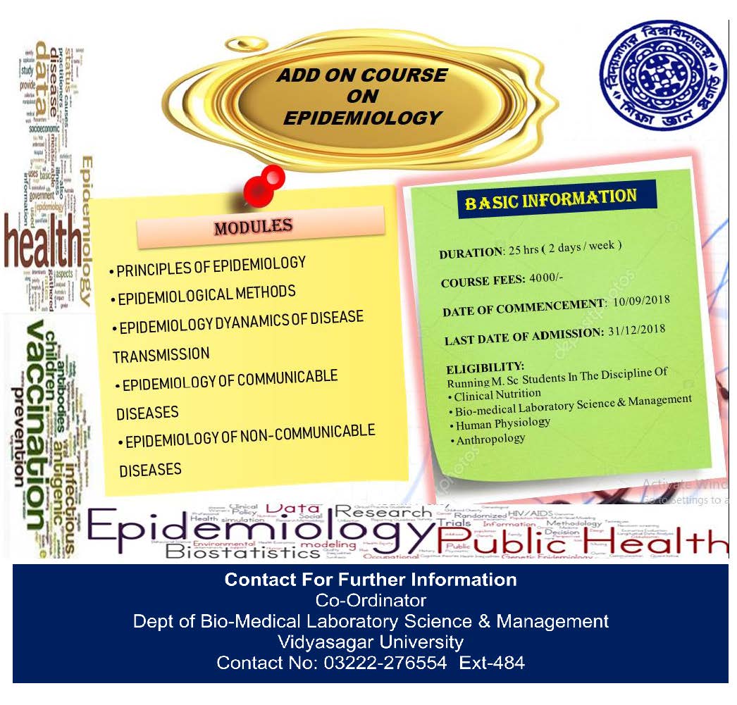 Add-on Course on EPIDEMIOLOGY