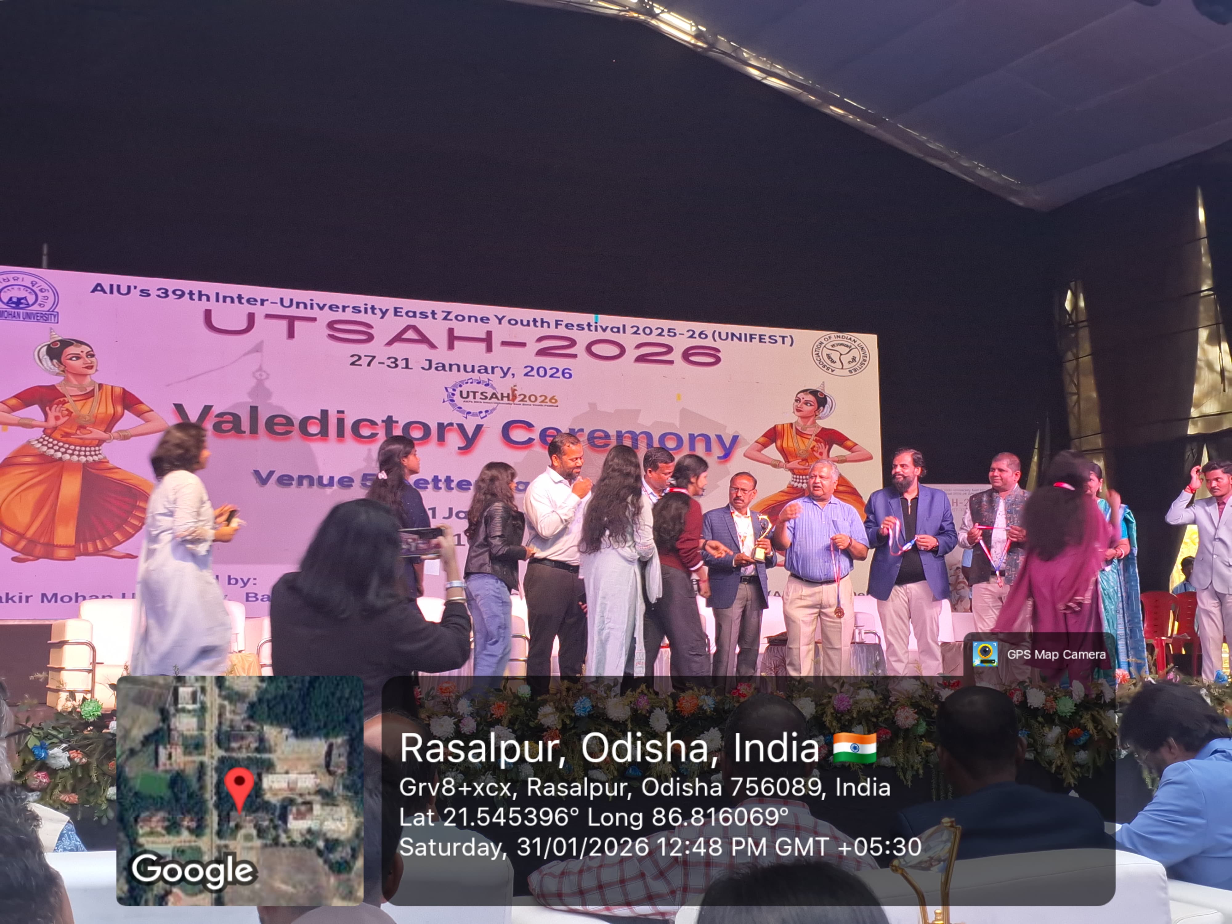 VU Cultural Team received medals and prizes from the dignitaries and guests at the AIU East Zone Inter University Cultural Competition